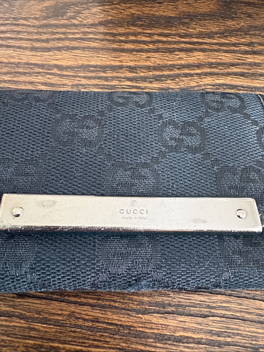 GUCCI Black Canvas GG Leather Trifold Key Holder w/ Box - Picture 6 of 9
